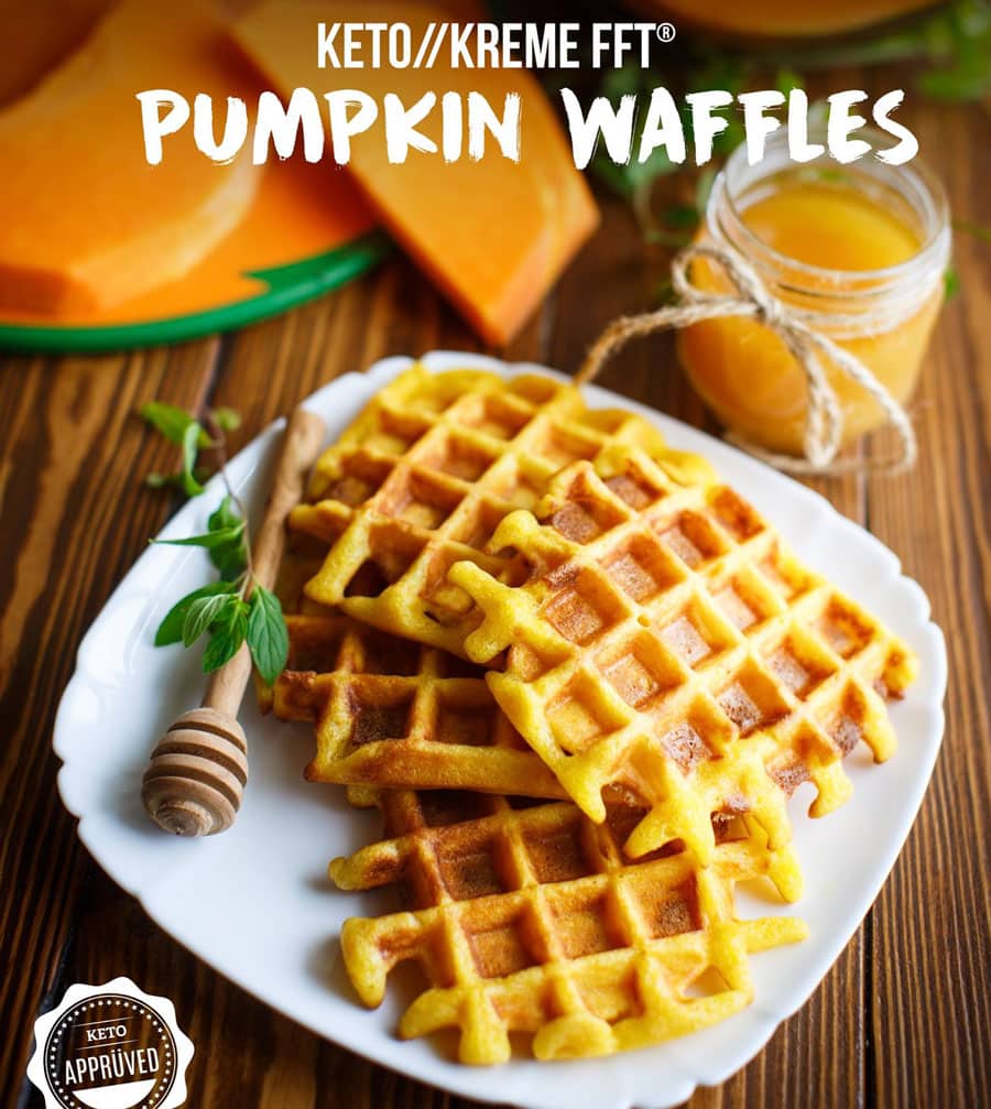 keto//kreme pumpkin waffles recipe