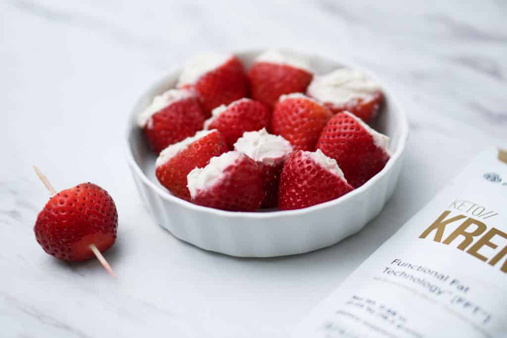 Keto Cream Cheese Stuffed Strawberries